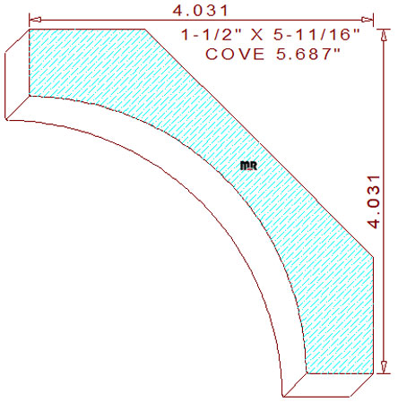 Cove Moulding 5-11/16" Cove Moulding 5-11/16"