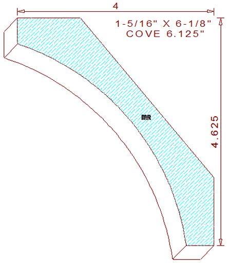Cove Moulding 6-1/8" Cove Moulding 6-1/8"