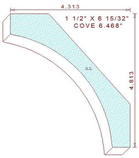 Cove Moulding 6-15/32"