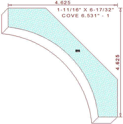 Cove Moulding 6-17/32" - 1