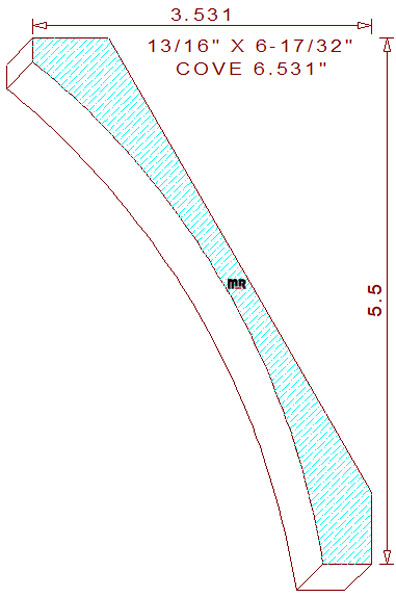 Cove Moulding 6-17/32"