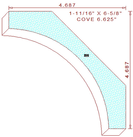 Cove Moulding 6-5/8" Cove Moulding 6-5/8"