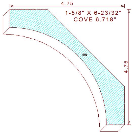 Cove Moulding 6-23/32" Cove Moulding 6-23/32"