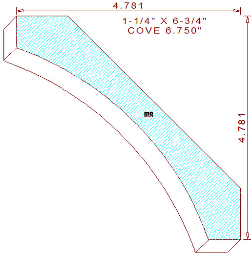 Cove Moulding 6-3/4"