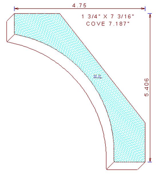 Cove Moulding 7-3/16" Cove Moulding 7-3/16"