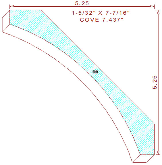 Cove Moulding 7-7/16" Cove Moulding 7-7/16"