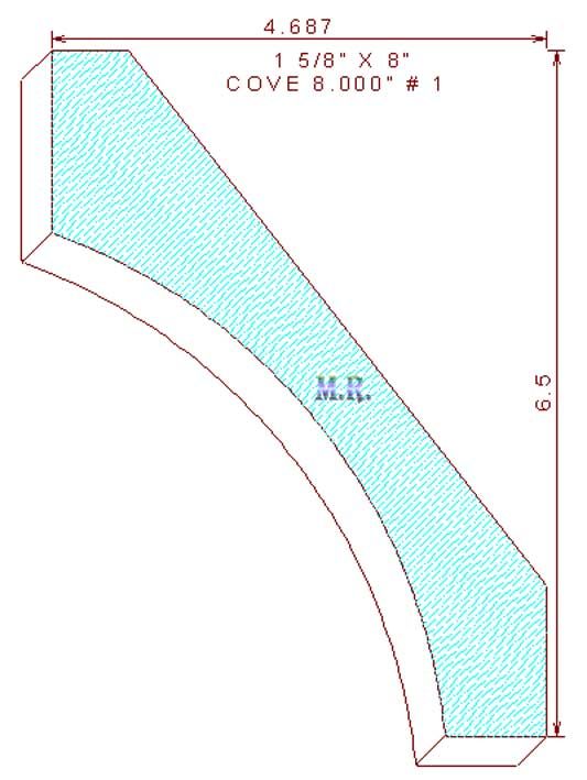 Crown Moulding 8" - 1 Crown Moulding 8" - 1