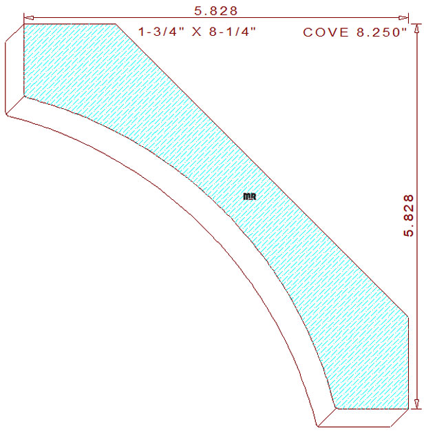 Cove Moulding 8-1/4" Cove Moulding 8-1/4"