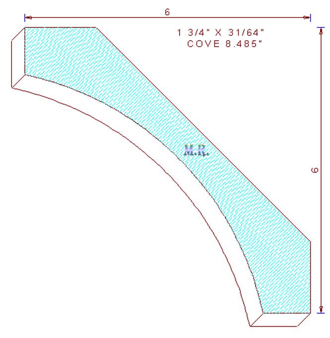 Cove 8-31/64" Cove 8-31/64"