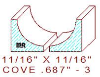 Cove 11/16" - 3 Cove 11/16" - 3