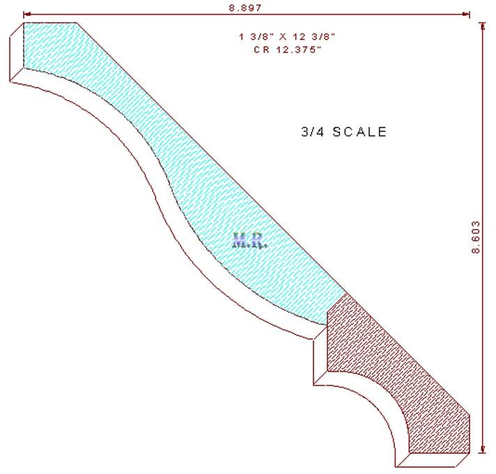 Crown Moulding 12-3/8" Crown Moulding 12-3/8"