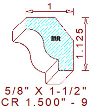 Crown 1-1/2" - 9 Crown 1-1/2" - 9
