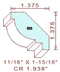 Crown 1-15/16" Crown 1-15/16"