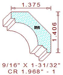 Crown 1-31/32" - 1