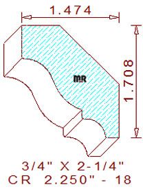 Crown 2-1/4" - 18 Crown 2-1/4" - 18