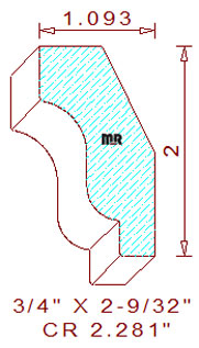 Crown 2-9/32" Crown 2-9/32"