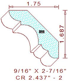 Crown 2-7/16" - 2 Crown 2-7/16" - 2