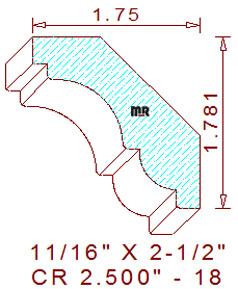 Crown 2-1/2" - 18 Crown 2-1/2" - 18