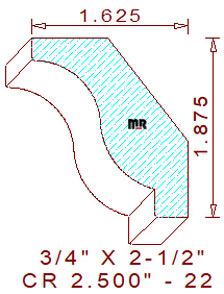 Crown 2-1/2" - 22 Crown 2-1/2" - 22