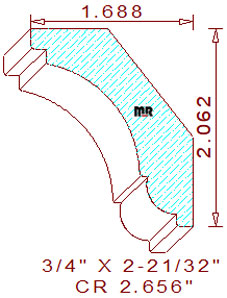 Crown 2-21/32" Crown 2-21/32"