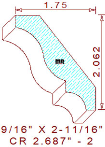 Crown 2-11/16" - 2 Crown 2-11/16" - 2