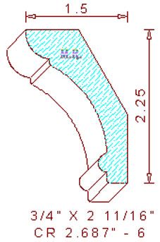 Crown 2-11/16" - 6 Crown 2-11/16" - 6