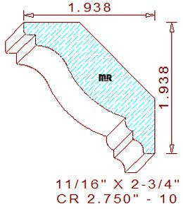 Crown 2-3/4" - 10 Crown 2-3/4" - 10