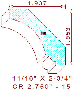 Crown 2-3/4" - 15 Crown 2-3/4" - 15