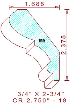 Crown 2-3/4" - 18 Crown 2-3/4" - 18