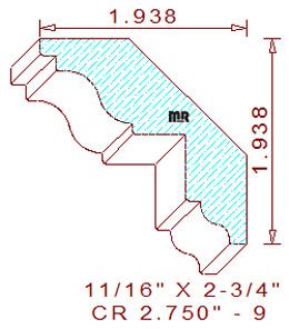 Crown 2-3/4" - 9 Crown 2-3/4" - 9