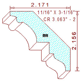 Crown 3-1/16" - 2 Crown 3-1/16" - 2