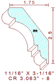 Crown 3-1/16" - 8 Crown 3-1/16" - 8