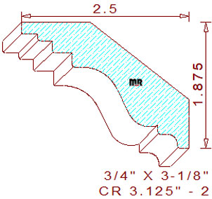 Crown 3-1/8" - 2 Crown 3-1/8" - 2