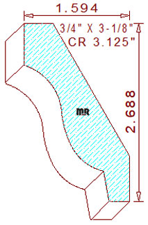 Crown 3-1/8" Crown 3-1/8"