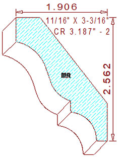Crown 3-3/16" - 2 Crown 3-3/16" - 2