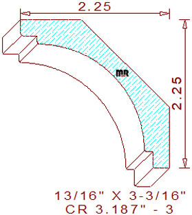 Crown 3-3/16" - 3 Crown 3-3/16" - 3