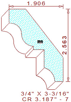 Crown 3-3/16" - 7 Crown 3-3/16" - 7