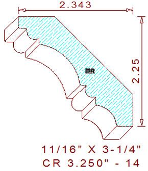 Crown 3-1/4" - 14 Crown 3-1/4" - 14