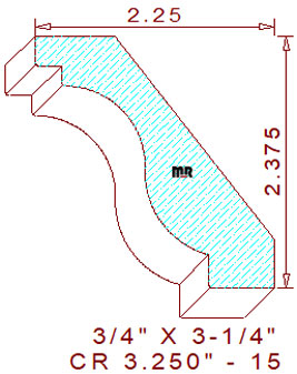Crown 3-1/4" - 15 Crown 3-1/4" - 15