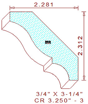 Crown 3-1/4" - 3 Crown 3-1/4" - 3