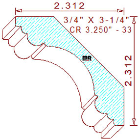 Crown 3-1/4" - 33