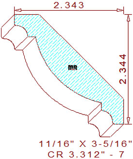 Crown 3-5/16" - 7 Crown 3-5/16" - 7