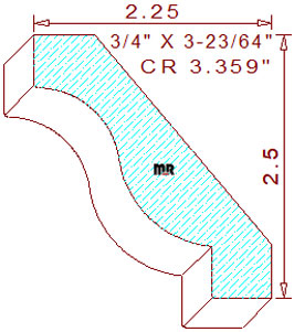 Crown 3-23/64"