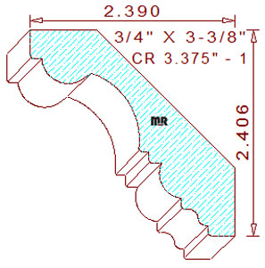 Crown 3-3/8" - 1