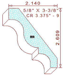 Crown 3-3/8" - 9 Crown 3-3/8" - 9