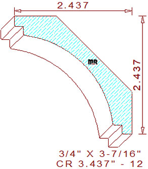 Crown 3-7/16" - 12