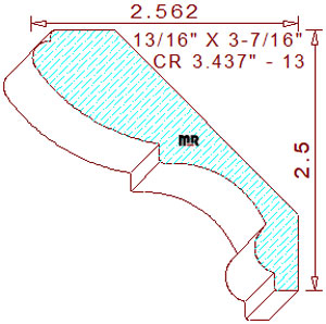 Crown 3-7/16" - 13