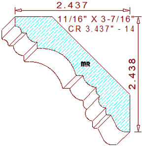 Crown 3-7/16" - 14 Crown 3-7/16" - 14
