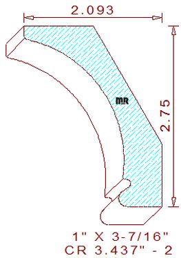 Crown 3-7/16" - 2 Crown 3-7/16" - 2