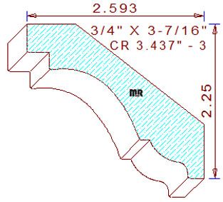 Crown 3-7/16" - 3 Crown 3-7/16" - 3